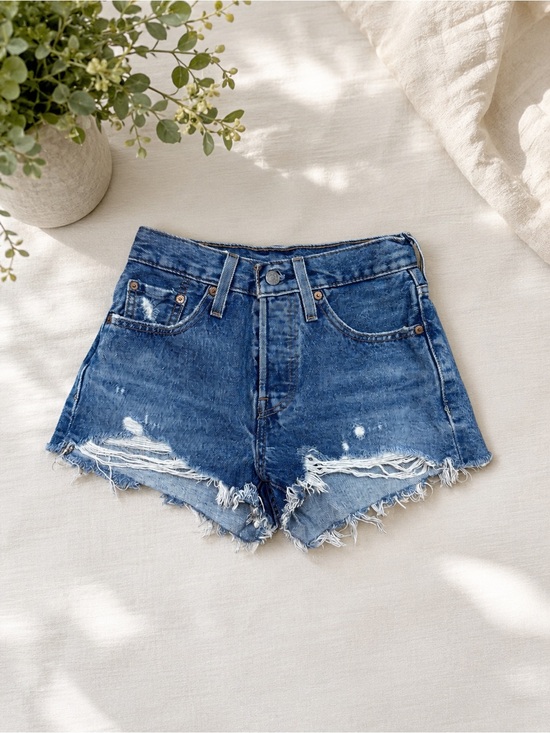 Levi's Pants - Levi’s 501 Original High Rise Distressed Denim Shorts Size 24